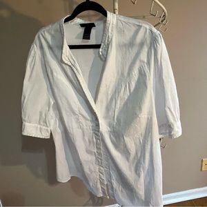 White Lane Bryant Blouse with button detail on sleeve. Size 22/24W